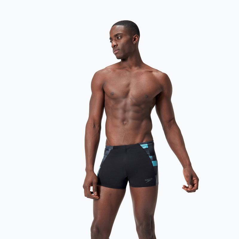 Férfi úszónadrág Speedo Endurance+ MAX Splice Aquashort black/usa charcoal/marine 5