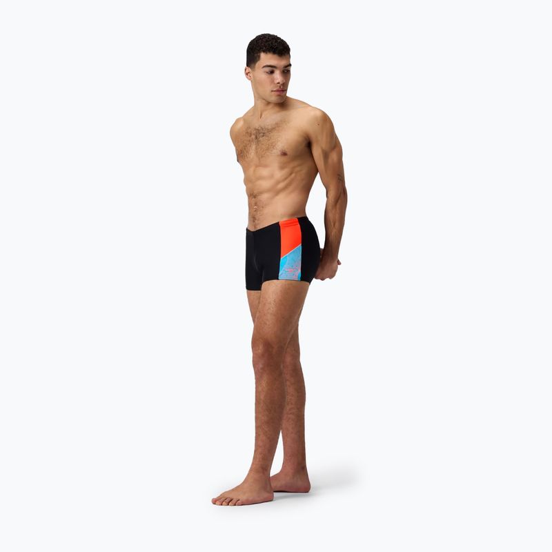 Speedo Dive Aquashort férfi úszó boxeralsó fekete/szirénvörös/pitonkék 6