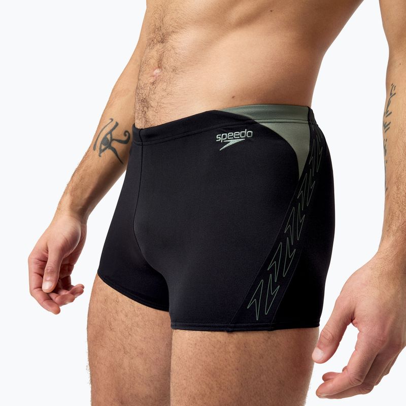 Férfi úszónadrág Speedo HyperBoom Splice Aquashort black/country green 4