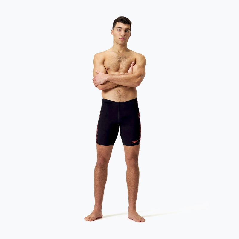 Férfi úszónadrág Speedo Tech Panel Jammer black/siren red/usa charcoal 2