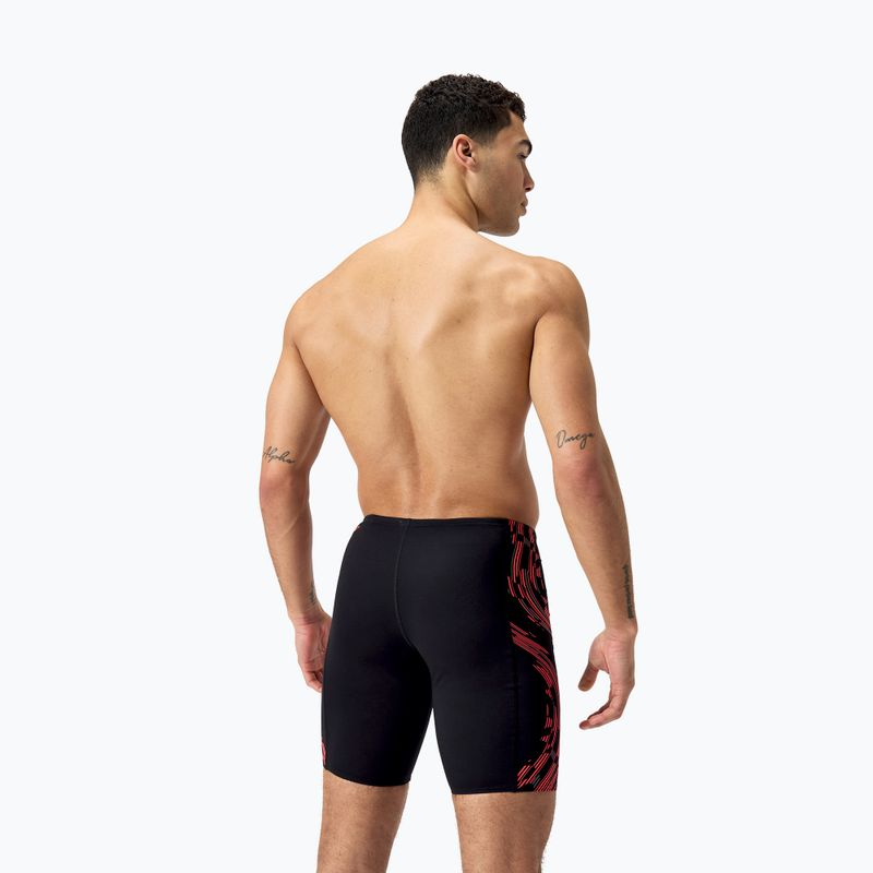 Férfi úszónadrág Speedo Tech Panel Jammer black/siren red/usa charcoal 3