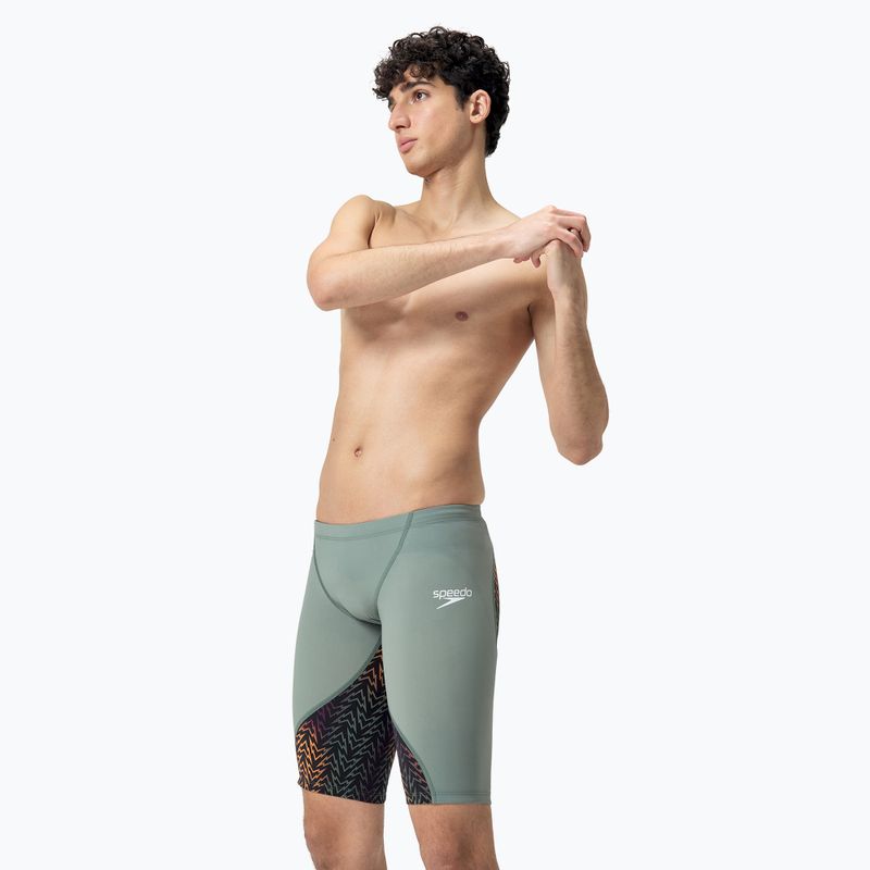 Férfi úszónadrág Speedo Fastskin LZR Ignite Jammer country green/black/nectarine 3