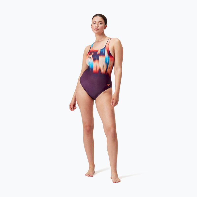 Egyrészes fürdőruha Speedo Digital Printed Medalist plum dandy/siren red/nectarine/picton 6