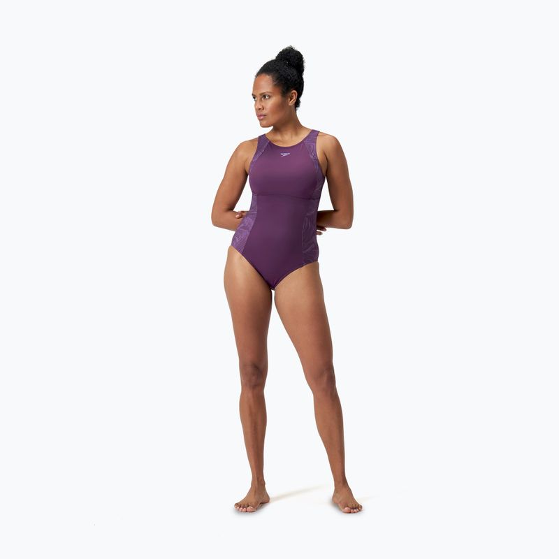 Speedo Shaping LapisNite One Piece egyrészes szilva dandy fürdőruha 6