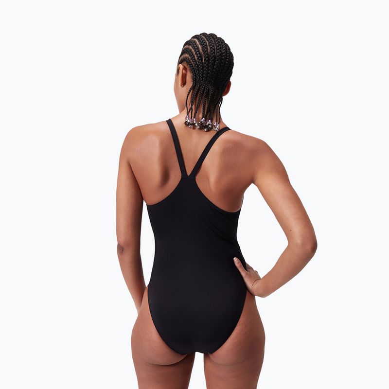 Speedo női egyrészes fürdőruha Endurance+ V-Back fekete 8