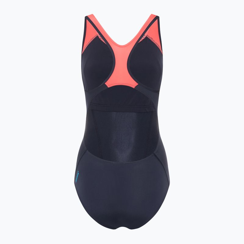 Speedo Placement Laneback női egyrészes fürdőruha zoom boom placement/true navy 2