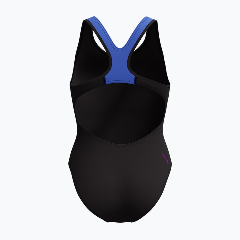 Női egyrészes fürdőruha Speedo Placement Laneback zoom boom placement/speedo black 2