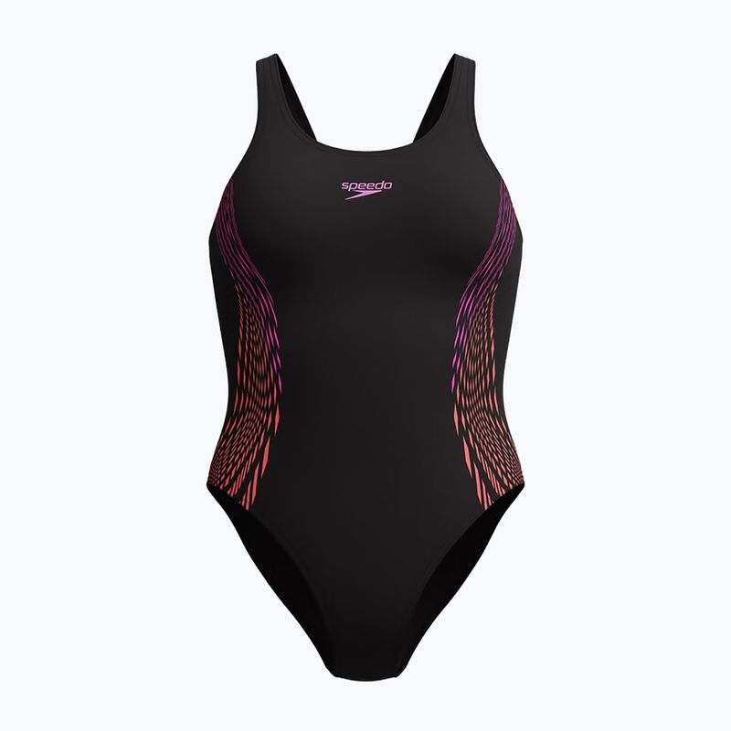 Női egyrészes fürdőruha Speedo Placement Muscleback neon violet