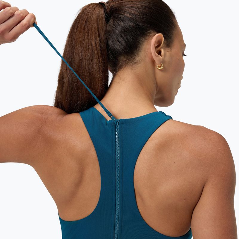 Női egyrészes fürdőruha Speedo Racer Zip with Built in Swim Bra dark teal 5