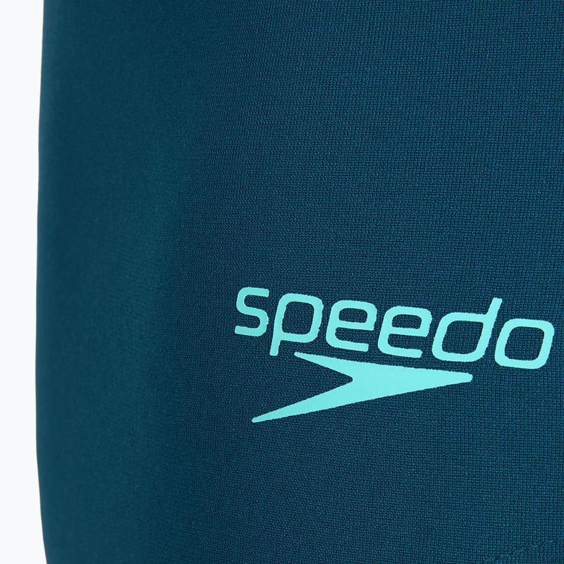 Női egyrészes fürdőruha Speedo Racer Zip with Built in Swim Bra dark teal 3
