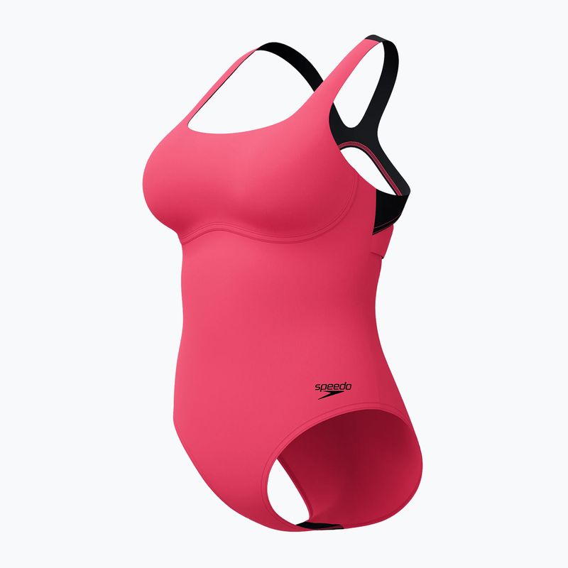 Női egyrészes fürdőruha Speedo Flex Band with Swim Bra raspbery fill/vermilion/punch 9