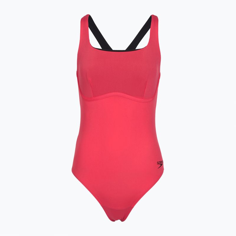 Női egyrészes fürdőruha Speedo Flex Band with Swim Bra raspbery fill/vermilion/punch 7