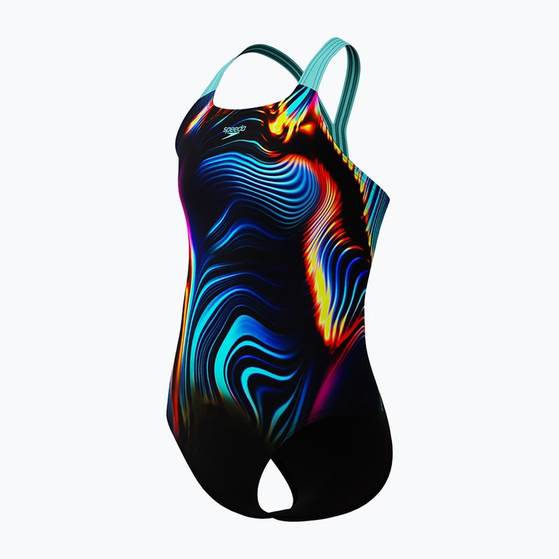 Gyerek egyberészes fürdőruha Speedo Digital Placement Powerback arctic glass 3