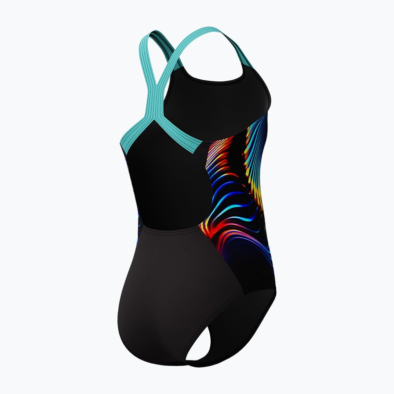 Gyerek egyberészes fürdőruha Speedo Digital Placement Powerback arctic glass 4
