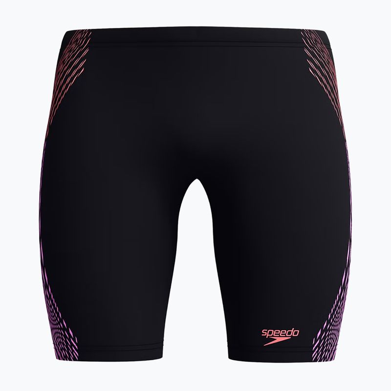 Férfi úszó jammer Speedo Duo Logo Print Mid Jammer black/coral sands/neon violet 5