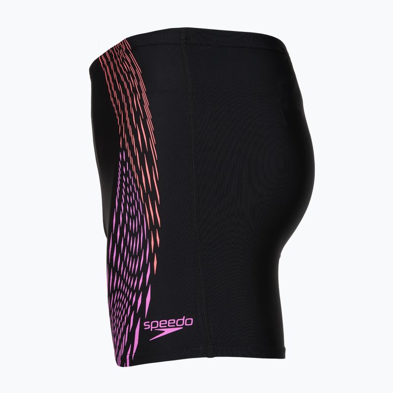 Férfi úszó jammer Speedo Duo Logo Print Mid Jammer black/coral sands/neon violet 3