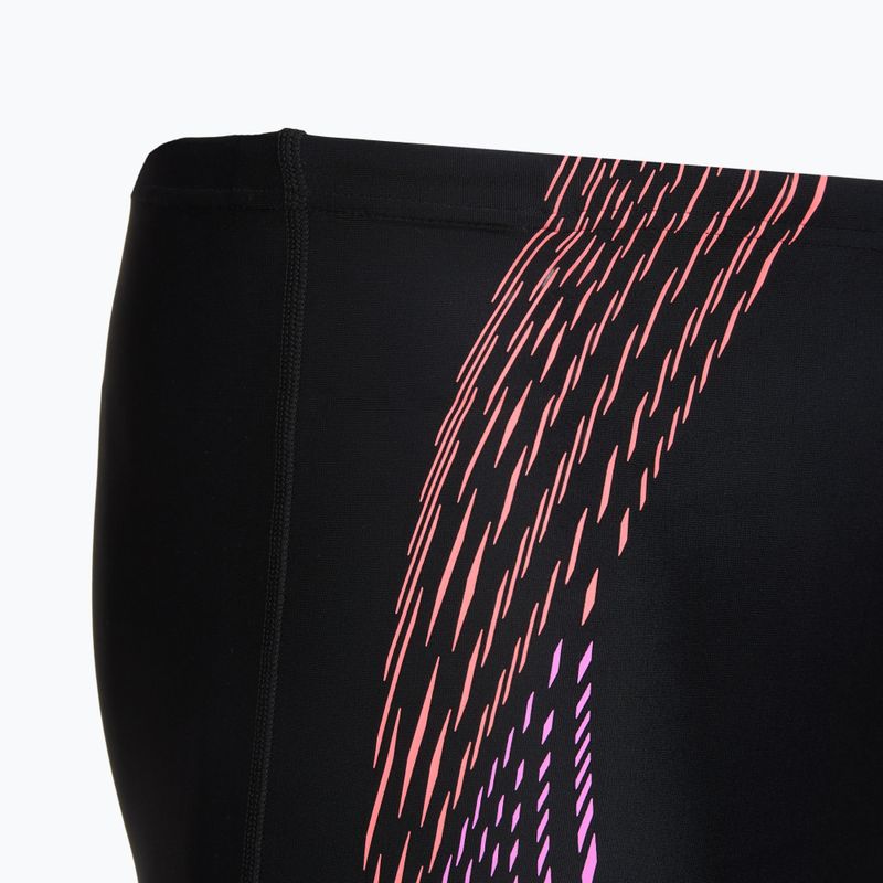 Férfi úszó jammer Speedo Duo Logo Print Mid Jammer black/coral sands/neon violet 4