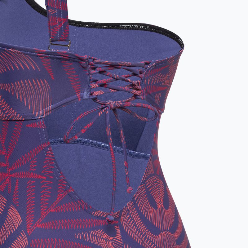 Speedo női egyrészes fürdőruha Shaping Printed Asymmetric hapuna kék 4
