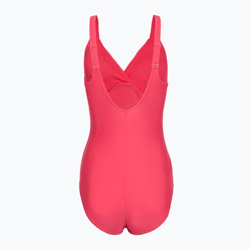 Női egyrészes fürdőruha Speedo Shaping Cross Knot raspberry fill/vermilion/punch 2