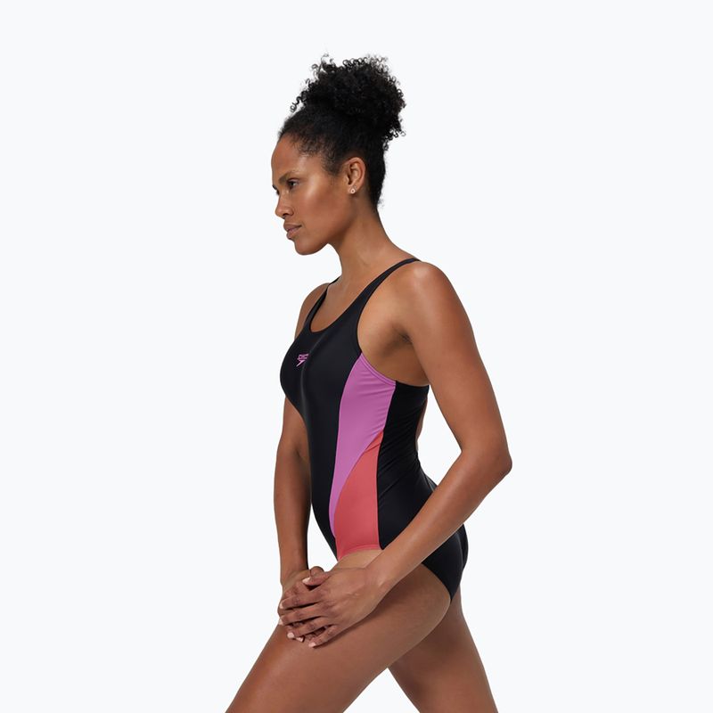 Női egyrészes fürdőruha Speedo Colourblock 2.0 neon violet 4