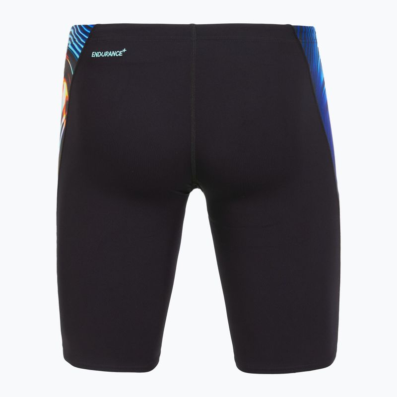 Férfi Speedo Placement Digital V-Cut Jammer úszónadrág lava blur/speedo black 2