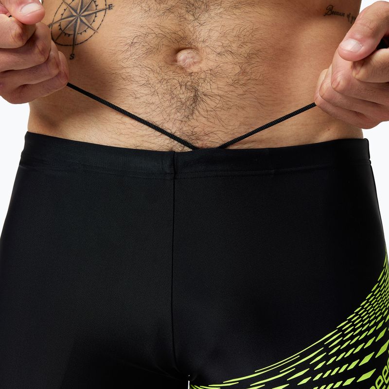 Férfi úszónadrág Speedo Medley Logo Aquashort black/hyper yellow 4
