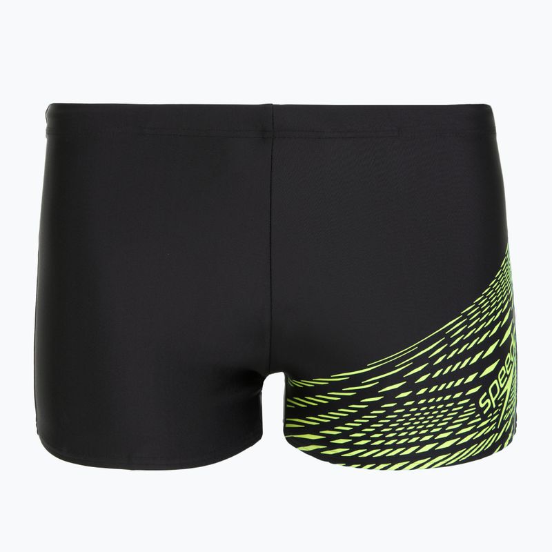 Férfi úszónadrág Speedo Medley Logo Aquashort black/hyper yellow