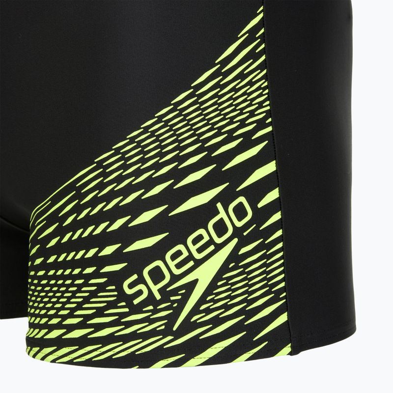 Férfi úszónadrág Speedo Medley Logo Aquashort black/hyper yellow 3