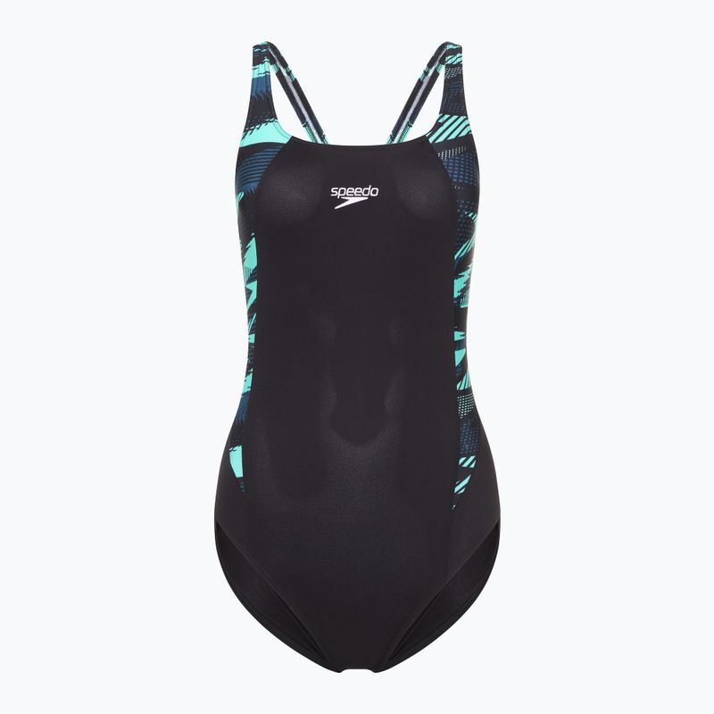 Speedo női egyrészes fürdőruha HyperBoom Splice Muscleback sötét teal