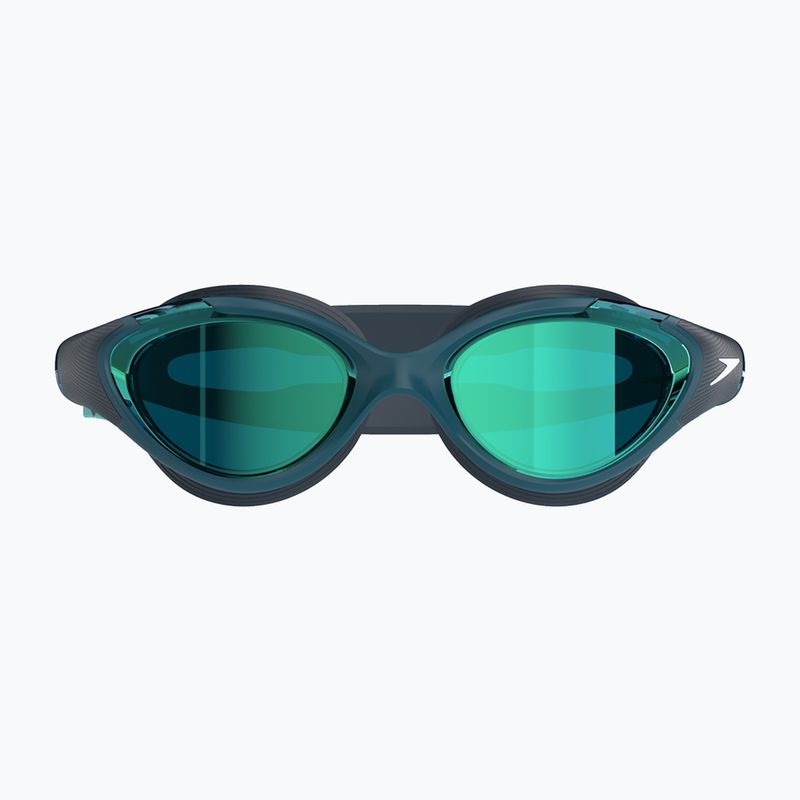 Speedo Biofuse 2.0 Mirror női úszószemüveg sötét teal / kobalt / smaragd tükör 2