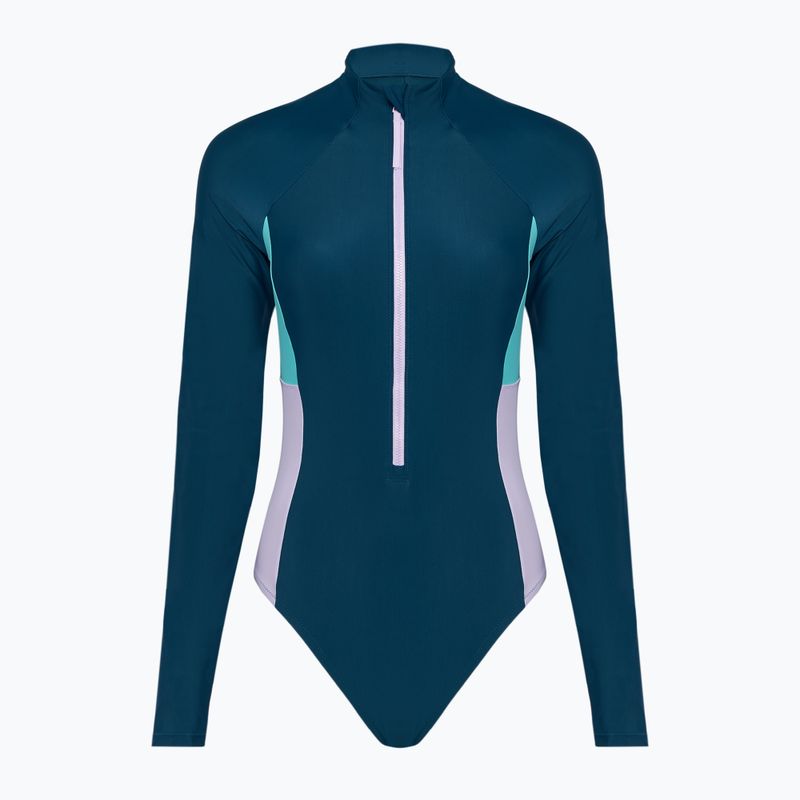 Speedo női egyrészes fürdőruha Zip Colorblock sötét színű teal