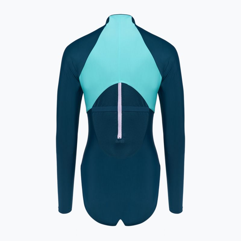 Speedo női egyrészes fürdőruha Zip Colorblock sötét színű teal 2