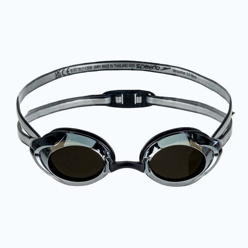 Speedo Vanquisher 3.0 tükrös fekete / füst / ezüst tükrös úszószemüveg 2