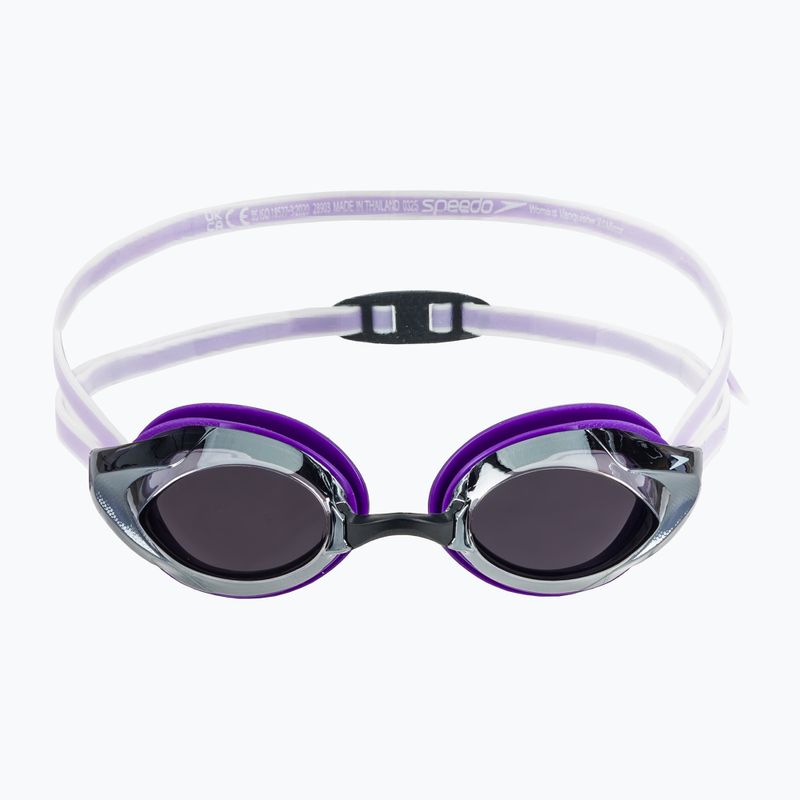 Speedo női úszószemüveg Vanquisher 3.0 Mirrored tükrözött lila halványlila/iris/ezüst tükör 2