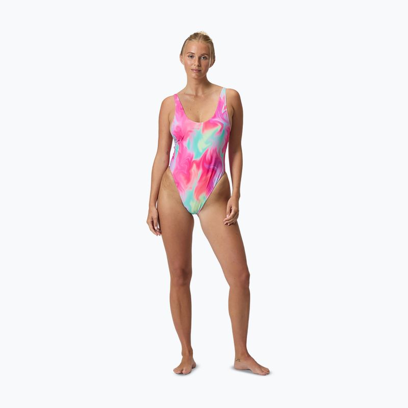 Női egyrészes fürdőruha Speedo Flu3nte Printed Convertible coral sands 6