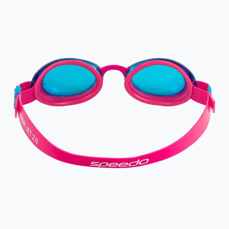 Speedo Jet 2.0 elektromos rózsaszín / azúrkék gyermek úszószemüveg 4