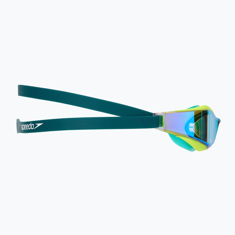 Speedo Fastskin Hyper Elite Mirror úszószemüveg hipersárga/acél/emerald tükör 3