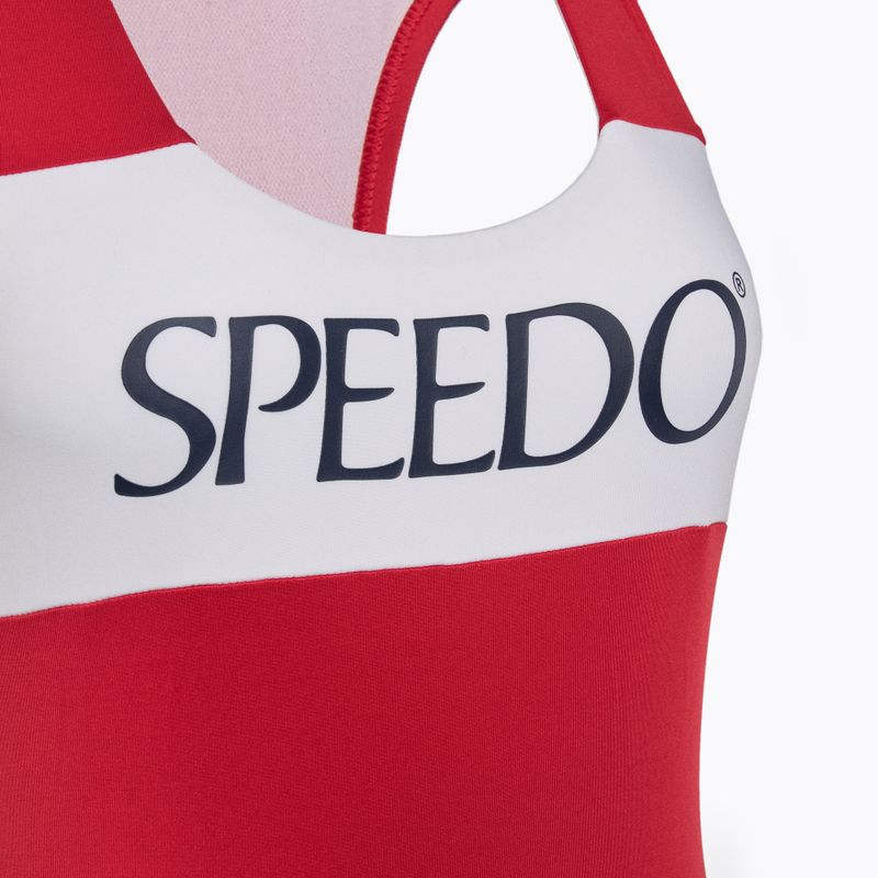 Speedo Colourblock Racerback női egyrészes fürdőruha nagy kockázatú piros 3