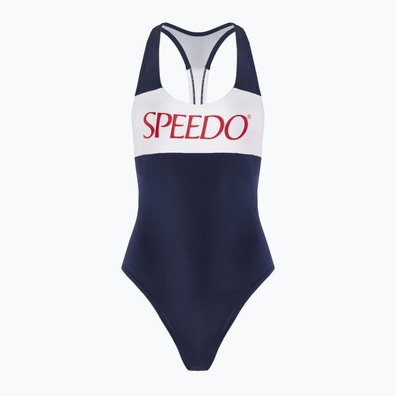 Speedo Colourblock Racerback női egyrészes fürdőruha peacoat