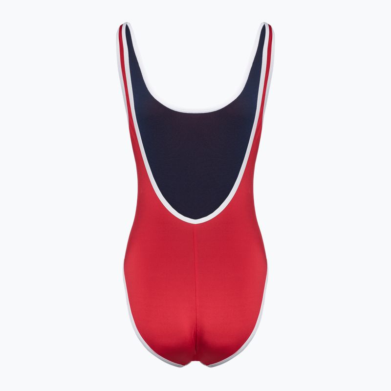 Speedo női egyrészes fürdőruha Solid Bound Scoop nagy kockázatú piros 2