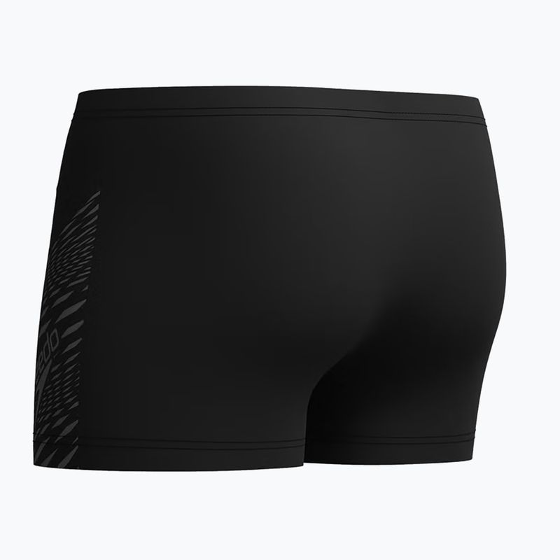 Férfi úszó boxer nadrág Speedo Medley Logo Aquashort black/usa charcoal 2