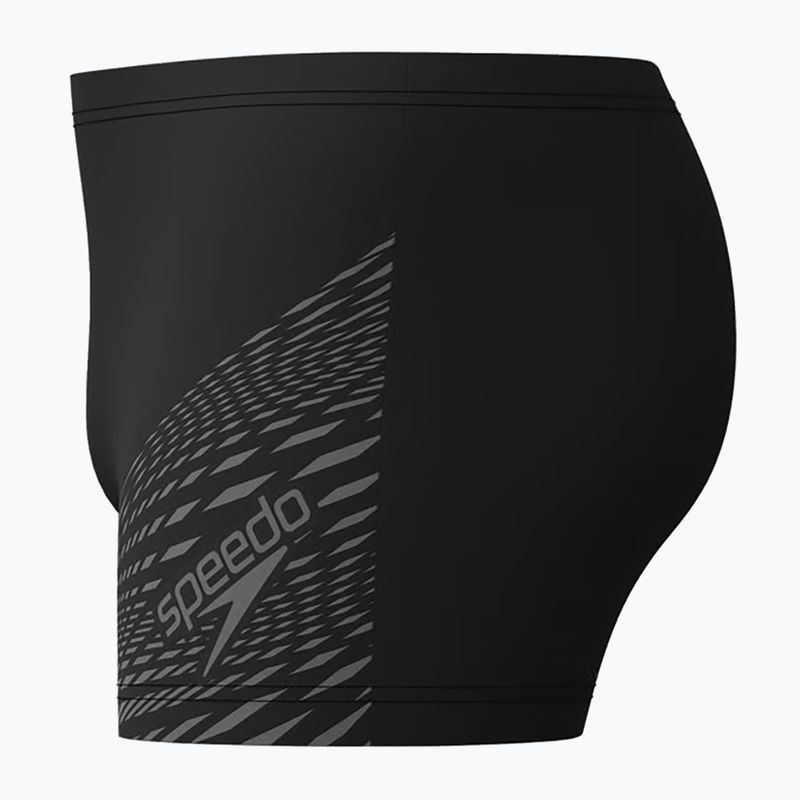 Férfi úszó boxer nadrág Speedo Medley Logo Aquashort black/usa charcoal 4