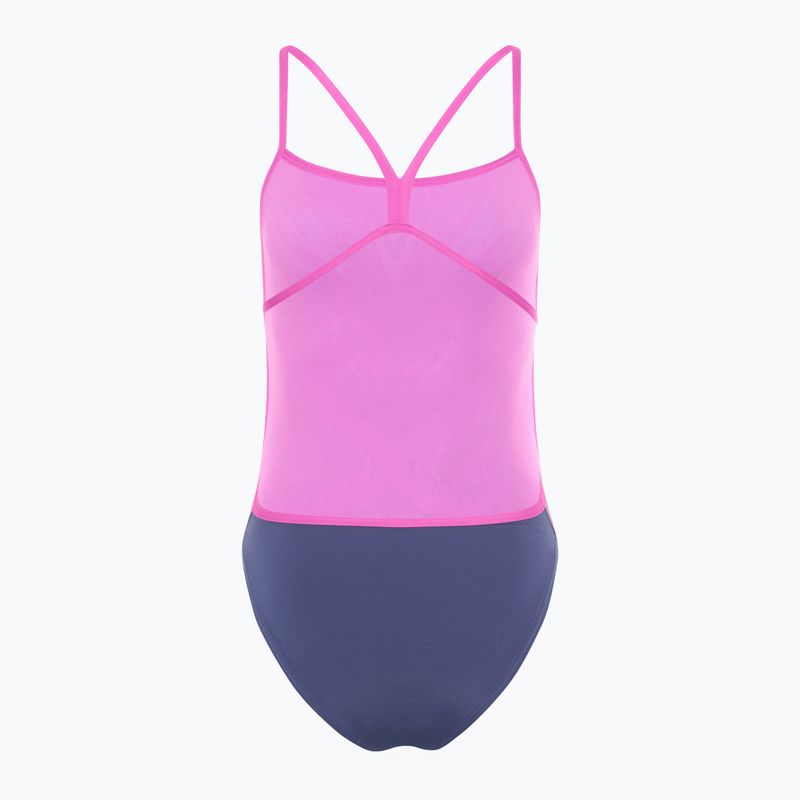 Speedo Placement Digital Vback balance blend/hapuna kék női egyrészes fürdőruha 2