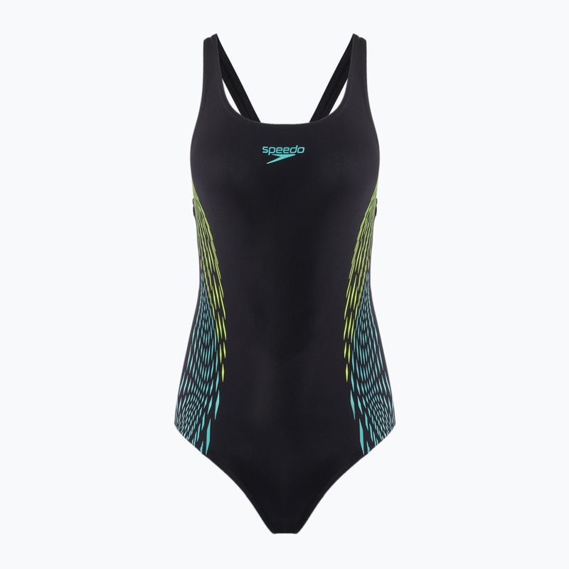 Speedo Placement Muscleback hiper sárga egyrészes fürdőruha