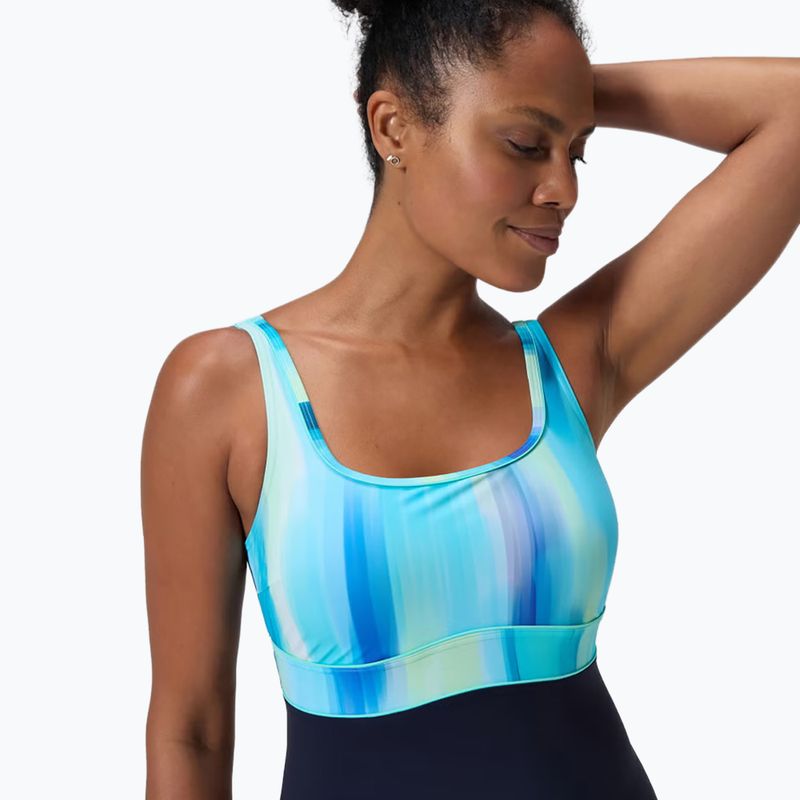 Női egyrészes fürdőruha Speedo Shaping Contour Eclipse Printed true navy/berry 9