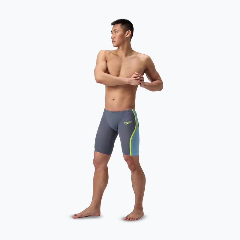 Férfi úszó jammer Speedo Fastskin LZR Intent 2.0 Jammer szürke ólom/acadia kék/hiper sárga 2