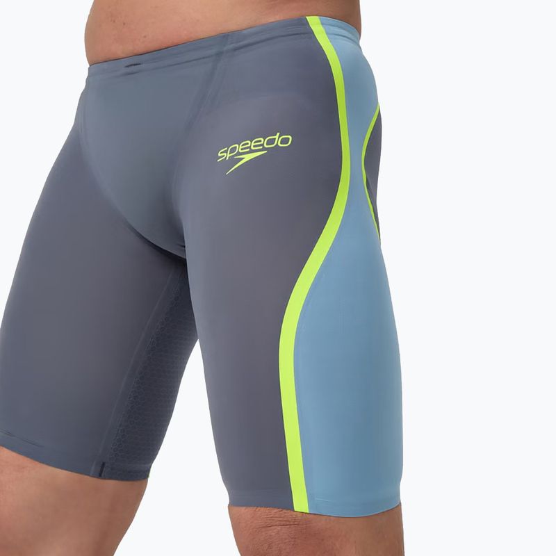 Férfi úszó jammer Speedo Fastskin LZR Intent 2.0 Jammer szürke ólom/acadia kék/hiper sárga 5