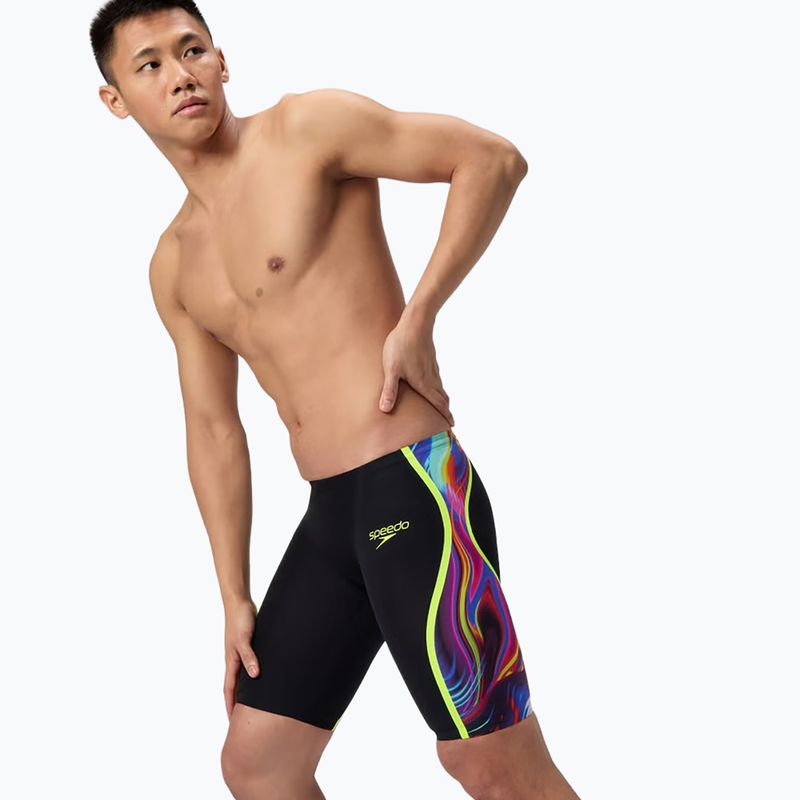 Férfi úszó jammer Speedo Fastskin LZR Intent 2.0 Jammer black/molten blur/hyper yellow 4