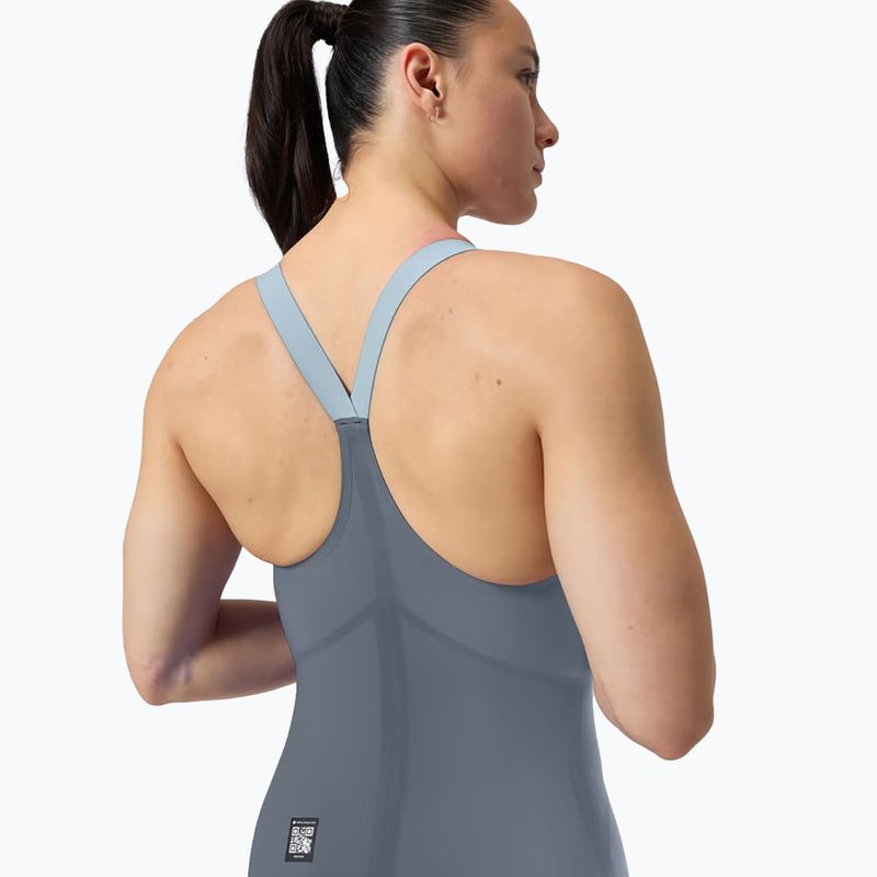 Speedo Fastskin női fürdőruha LZR Pure Valor 2.0 Closedback Kneeskin szürke ólom / akadia kék / mainline 6