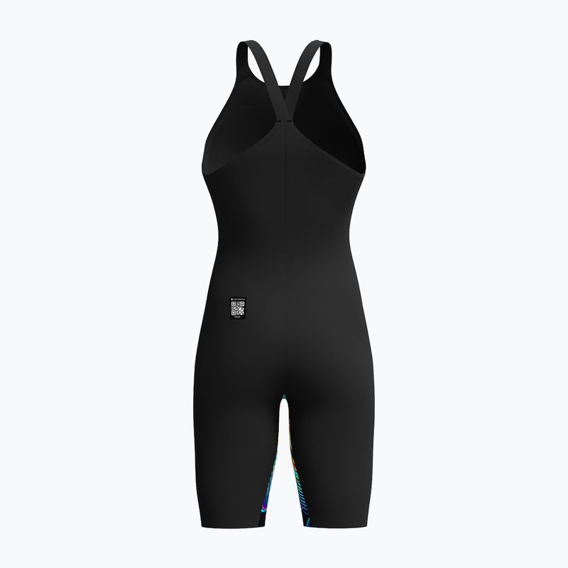 Női egyrészes fürdőruha Speedo Fastskin LZR Pure Valor 2.0 Closedback Kneeskin black/molten blur 2